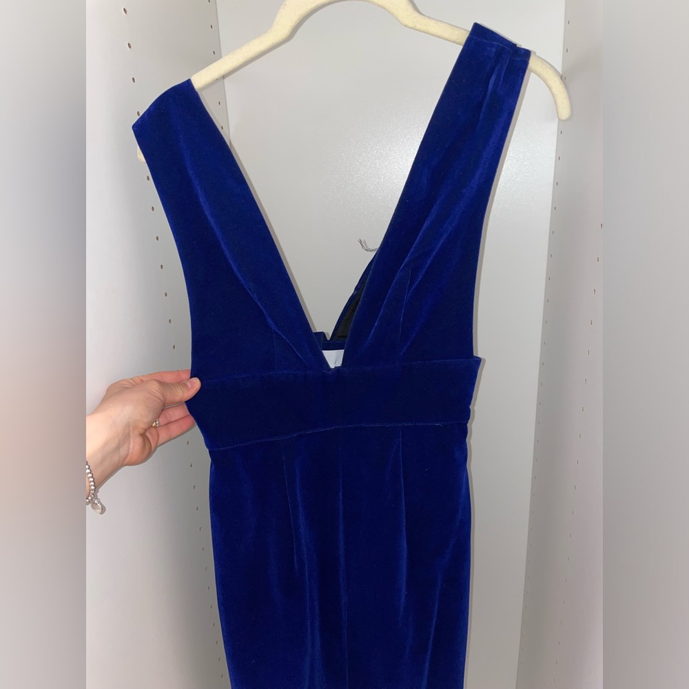 Revolve velvet plunge jumpsuit.